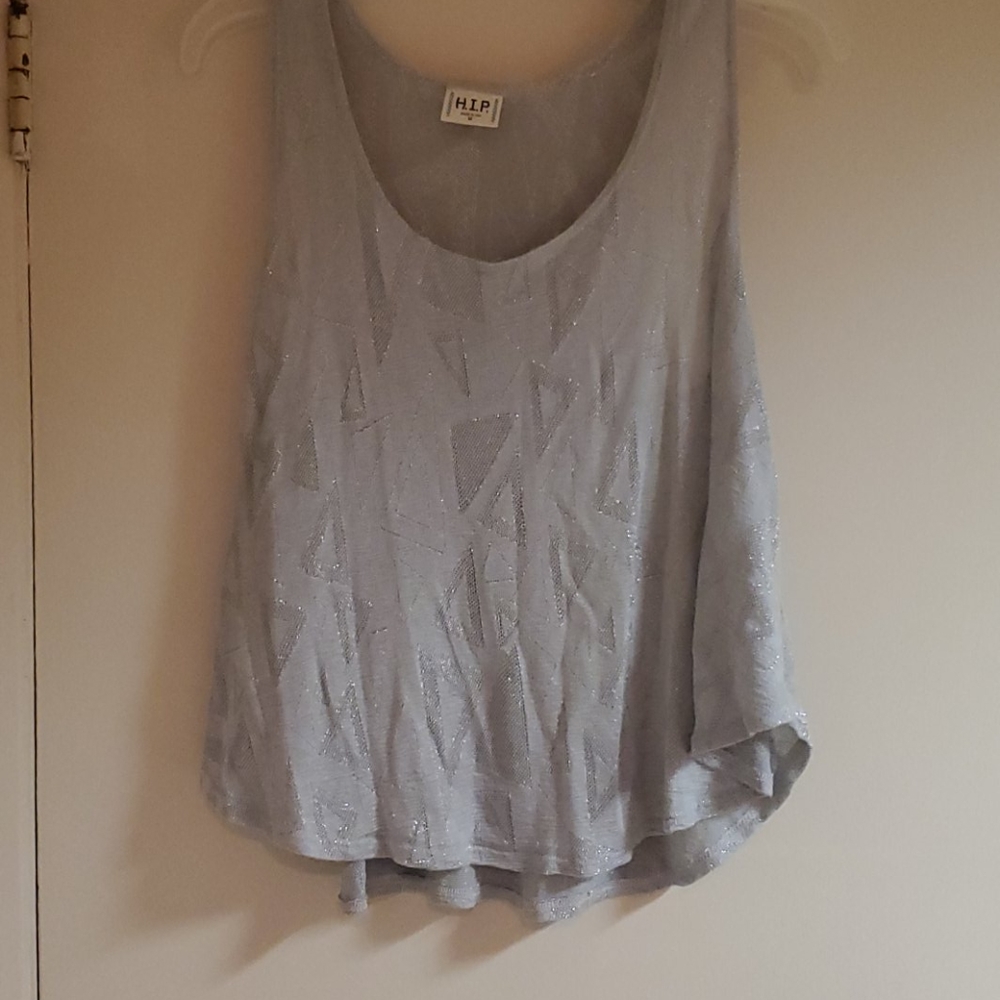 H. I. P shimmery swing crop top